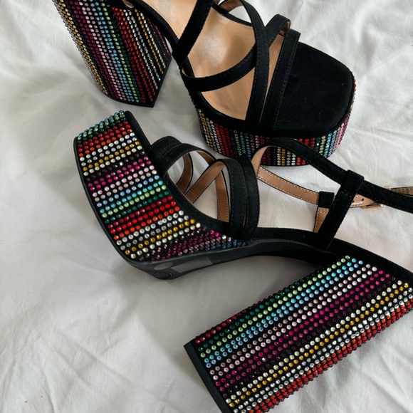 Jessica Simpson Multicolor Rhinestone Platform Heels - Picture 6 of 8